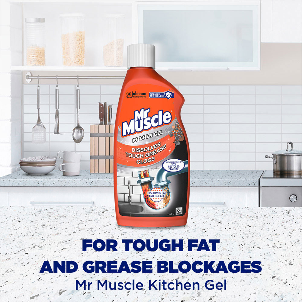 Mr Muscle Kitchen Drain Unblocker Gel 500ml Wilko