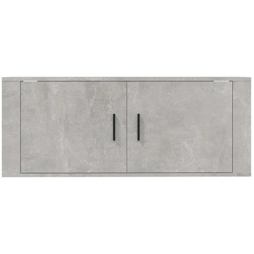vidaXL 2 Door Concrete Grey Wall Mounted Wide TV Cabinet Image 6
