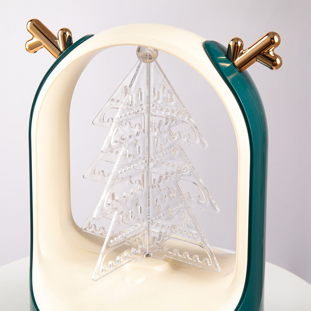 Living and Home Single Drawer Green Christmas Tree Desktop Jewellery Cabinet Image 6
