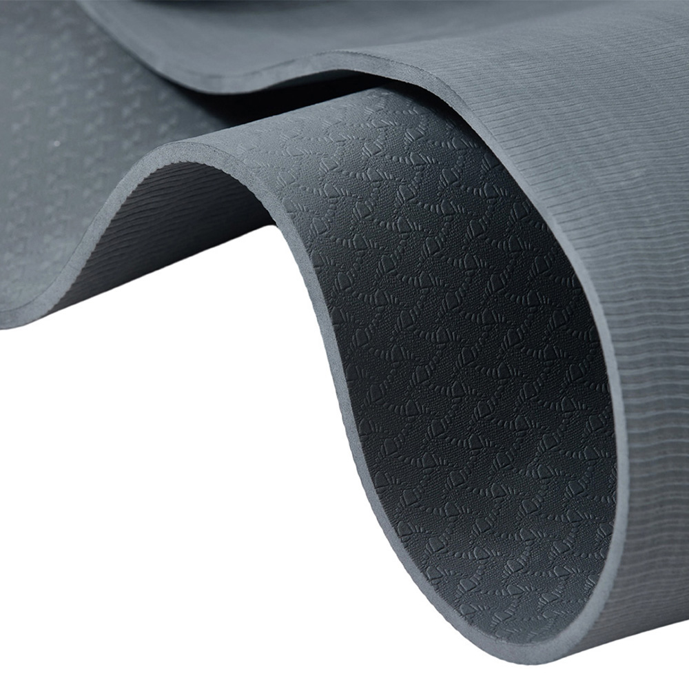 H&O Direct Grey Non Slip Yoga Mat 6mm Image 4