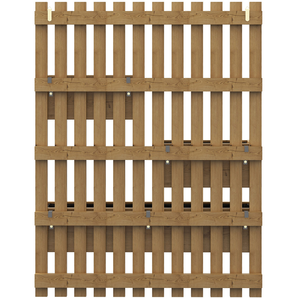 Outsunny Wooden Wall Mounted Raised Garden Bed Trellis Planter Image 3