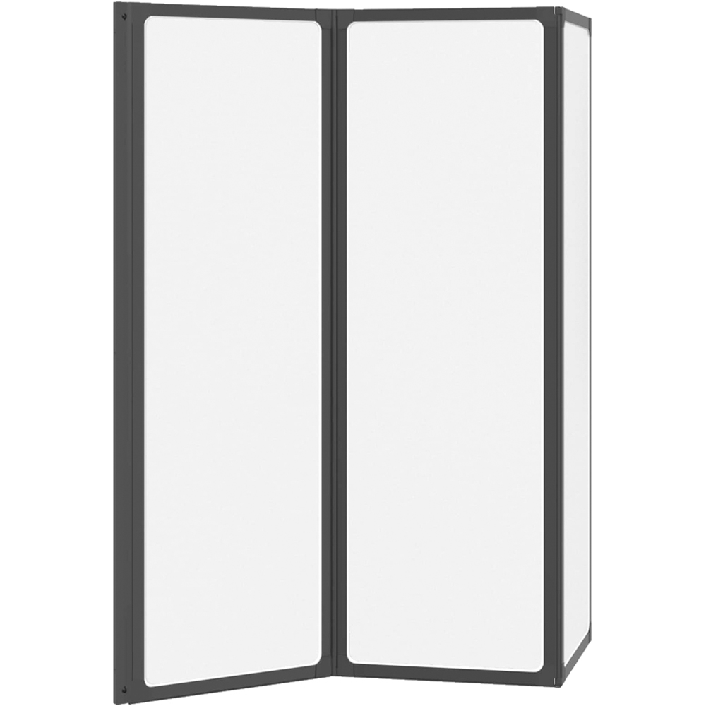 vidaXL Black Bathroom Screen 117 x 2 x 120cm Image 5