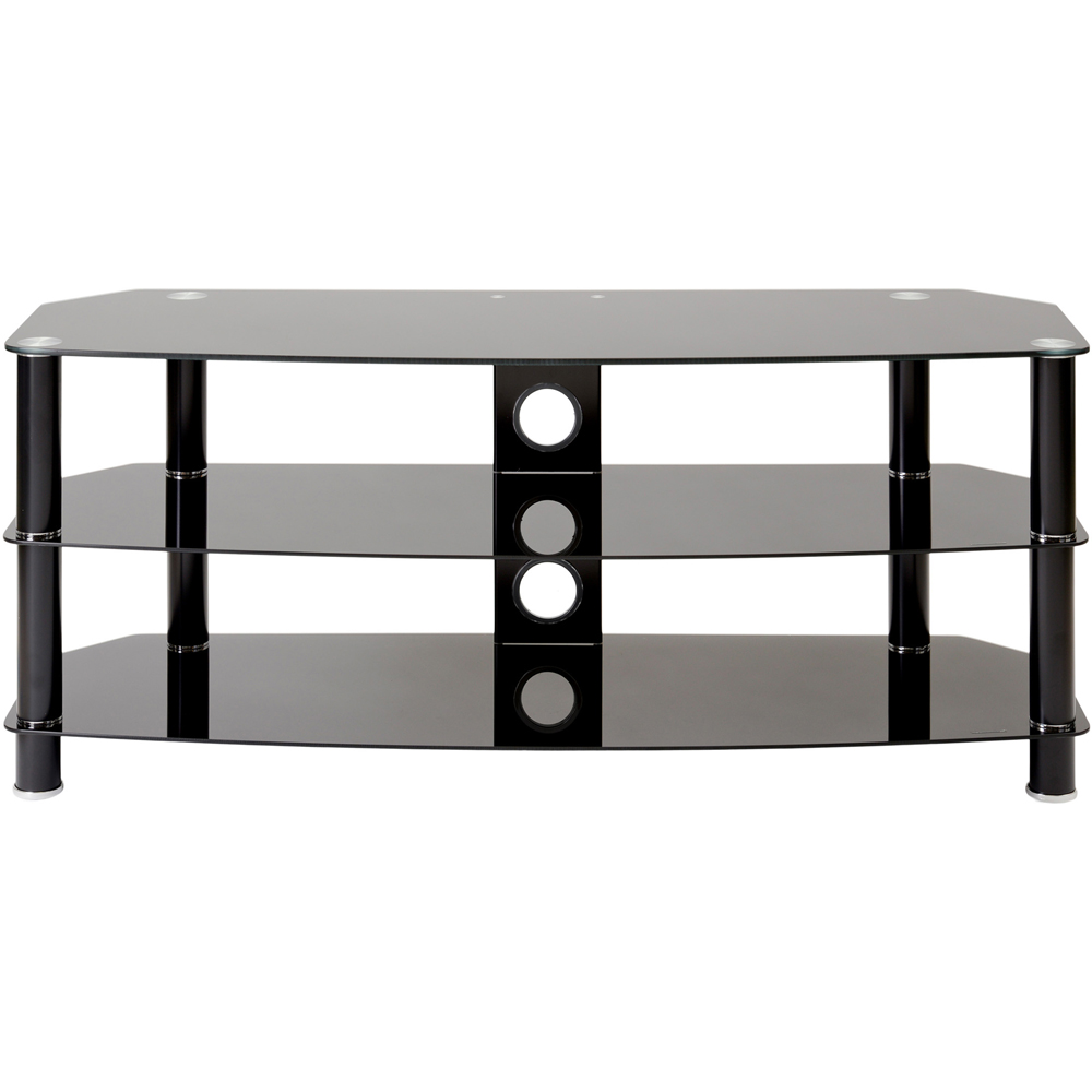 TTAP Vantage 2 Shelf Black TV Stand 1050mm Image 3