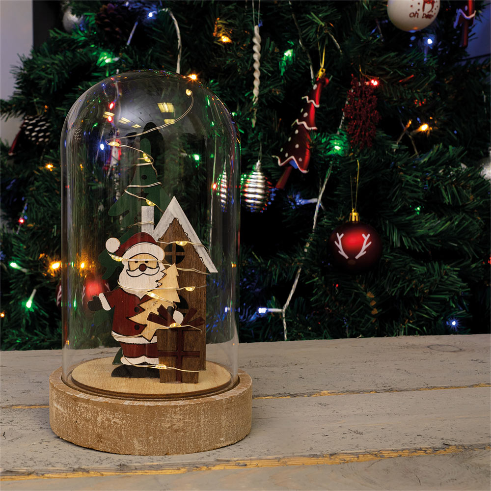 St Helens Multicolour Festive Light Up Cloche Christmas Scene Image 2