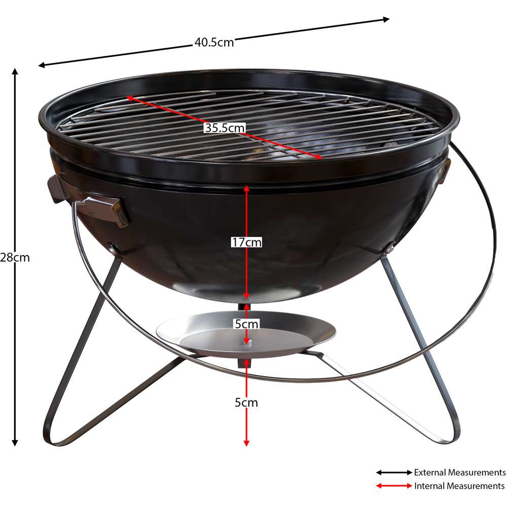 Garden Vida Kansas Black Small Kettle Grill BBQ Image 7