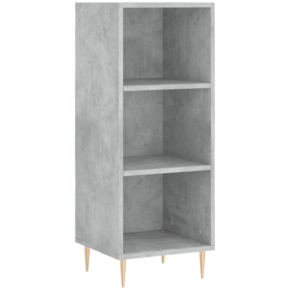 vidaXL Single Door 3 Shelf Concrete Grey Highboard Image 5