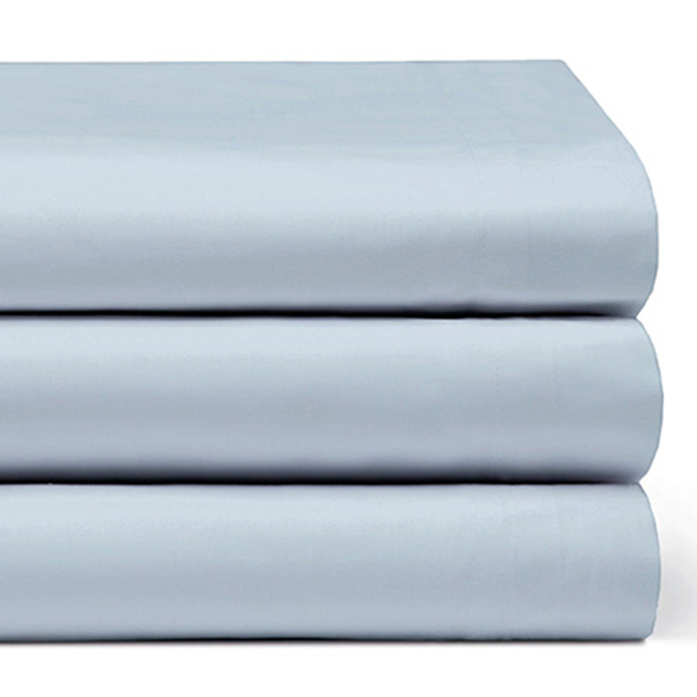 Serene Super King Duck Egg Flat Bed Sheet Image 2