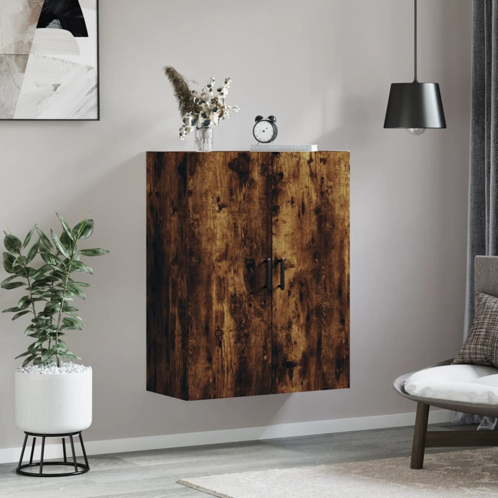 vidaXL 2 Door Brown Smoked Oak Wall Mounted Cabinet Image 9