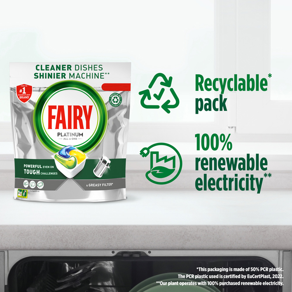 Fairy Platinum All in One Dishwasher Tablet 15 Pack Wilko