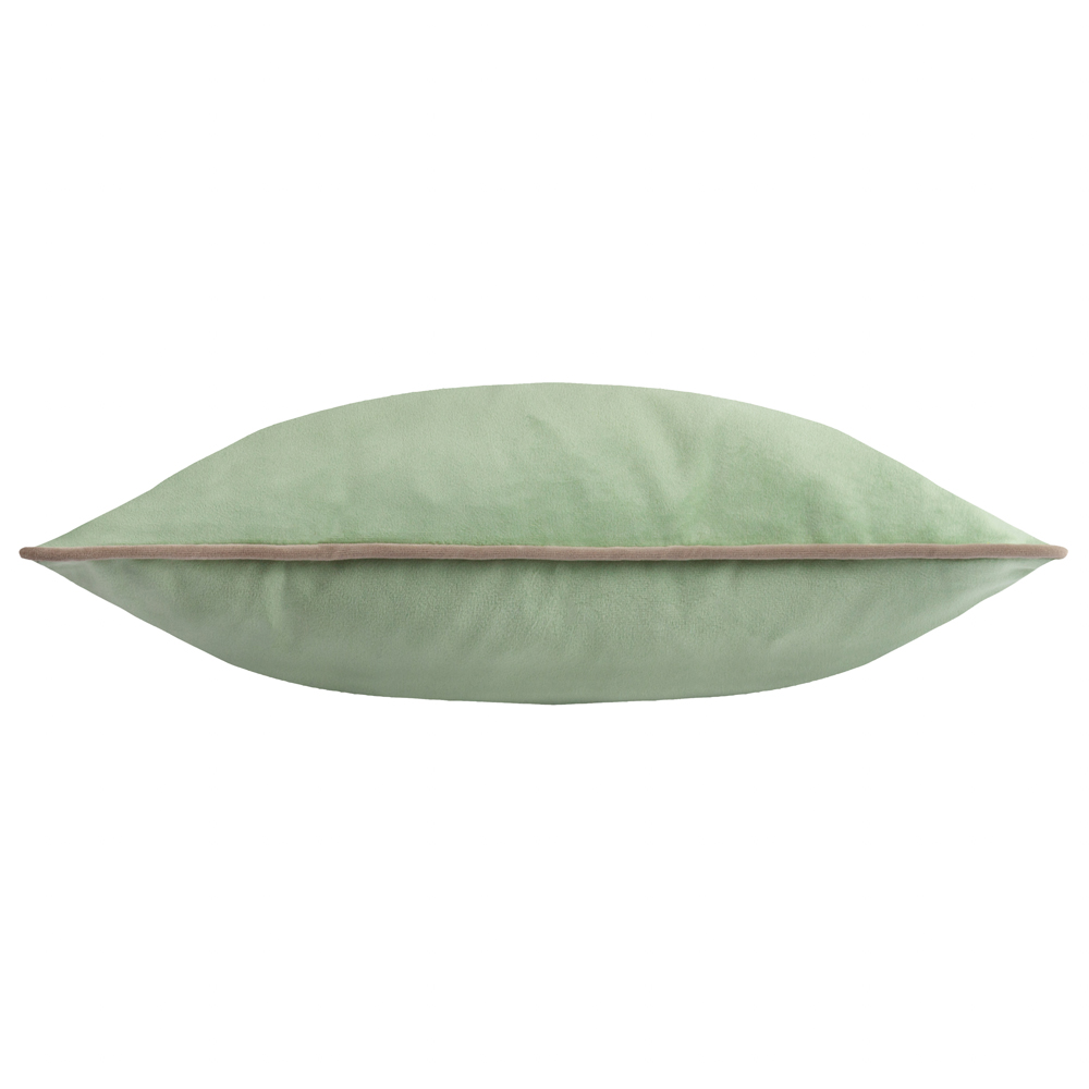 Furn Meridian Eucalyptus and Natural Velvet Cushion 45 x 45cm Image 2
