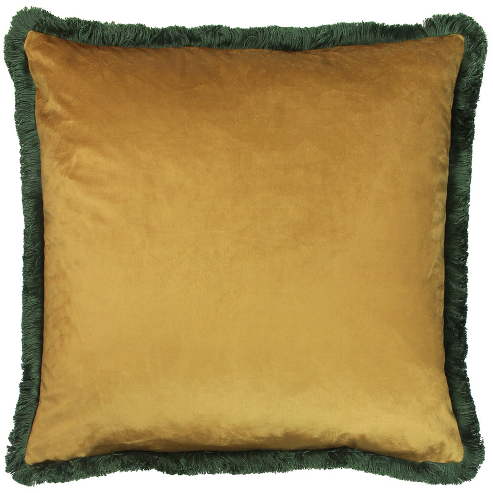 Paoletti Bexley Mustard Tropical Cushion Image 3