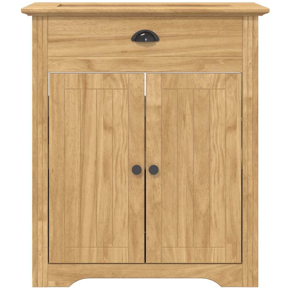 vidaXL Bodo 2 Door Single Drawer Honey Brown Bathroom Cabinet Image 5