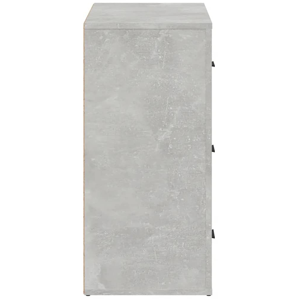 vidaXL 3 Drawer Concrete Grey Sideboard Image 7
