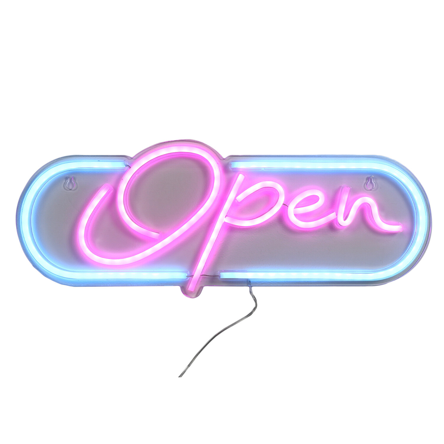 Blue and Pink Open Sign LED Neon Light Image 1