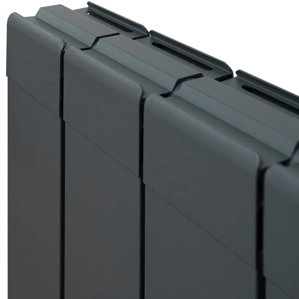 Monster Shop 8783BTU Anthracite Grey Aluminium Radiator with Valves 1800 x 475mm Image 5