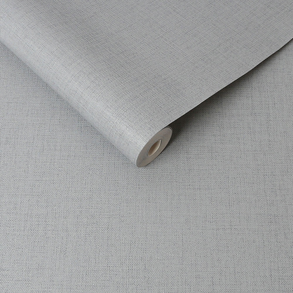 Superfresco Colours Linen Glitter Plain Mid Grey Wallpaper Image 2