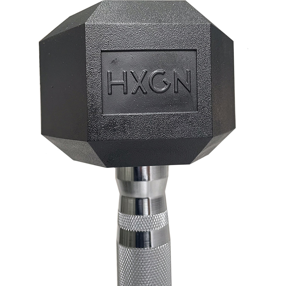 HXGN Pro Hex Black Dumbbell 7.5kg 2 Pack Image 4