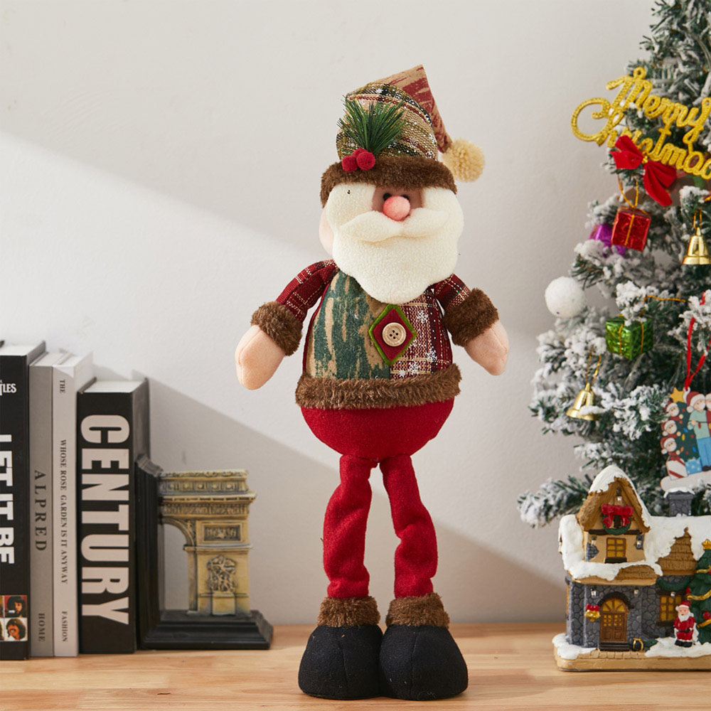 Living and Home Plush Santa Claus Doll Decoration Ornament Image 5