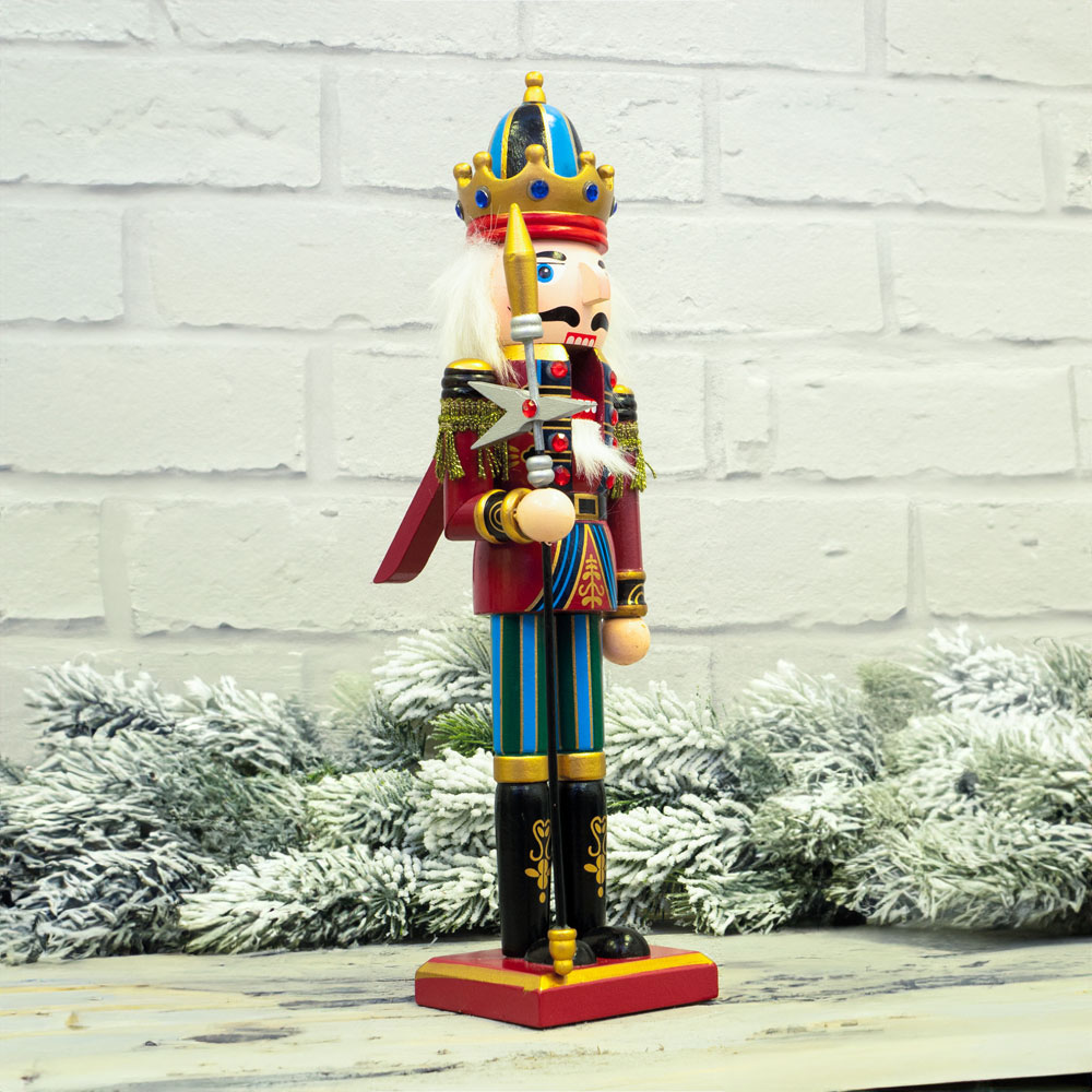 St Helens Multicolour Christmas Nutcracker with Staff Image 4