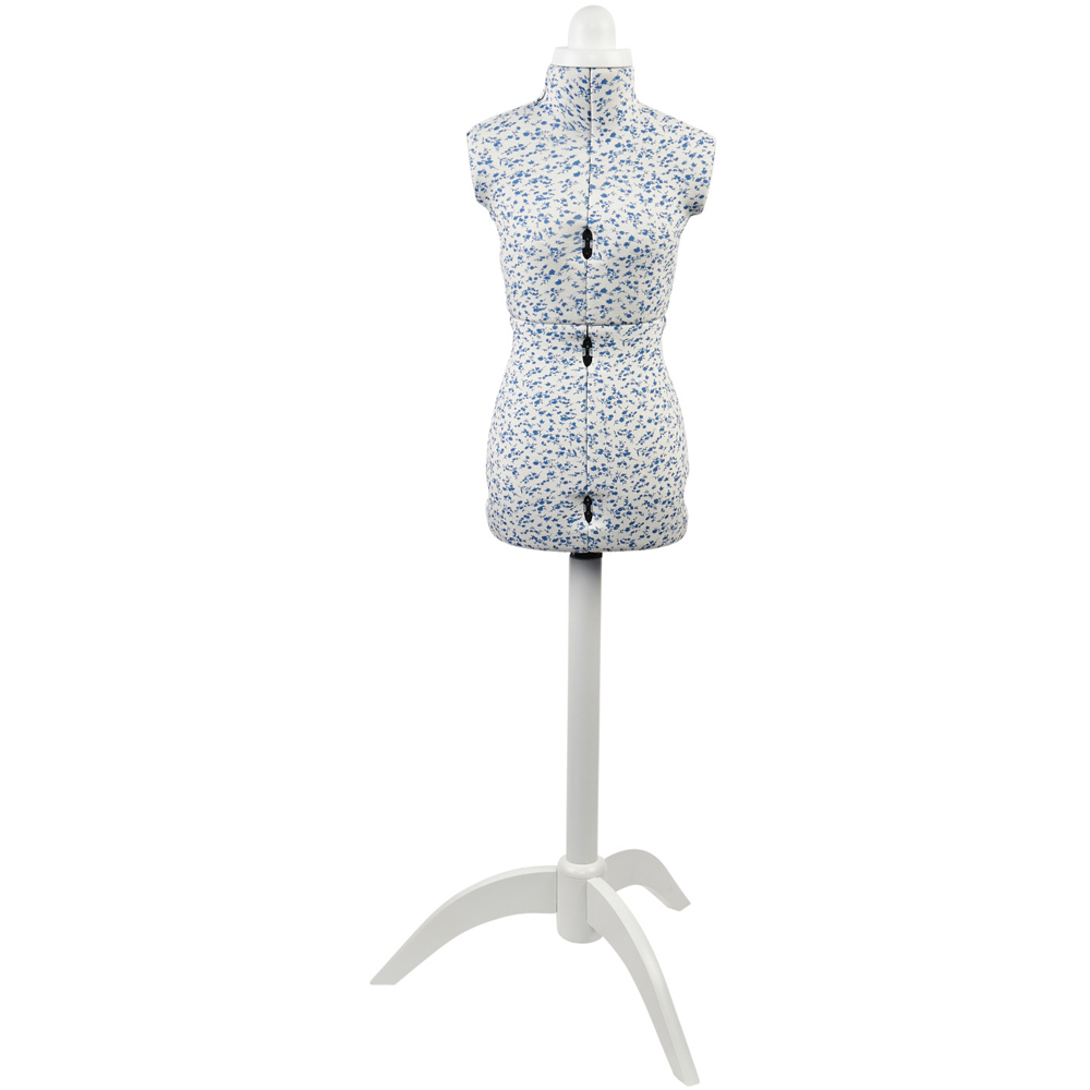 Sewing Online 5915P Ditsy Blue Adjustable 8-Part Dressmakers Dummy with Hem Marker Petite Image 2
