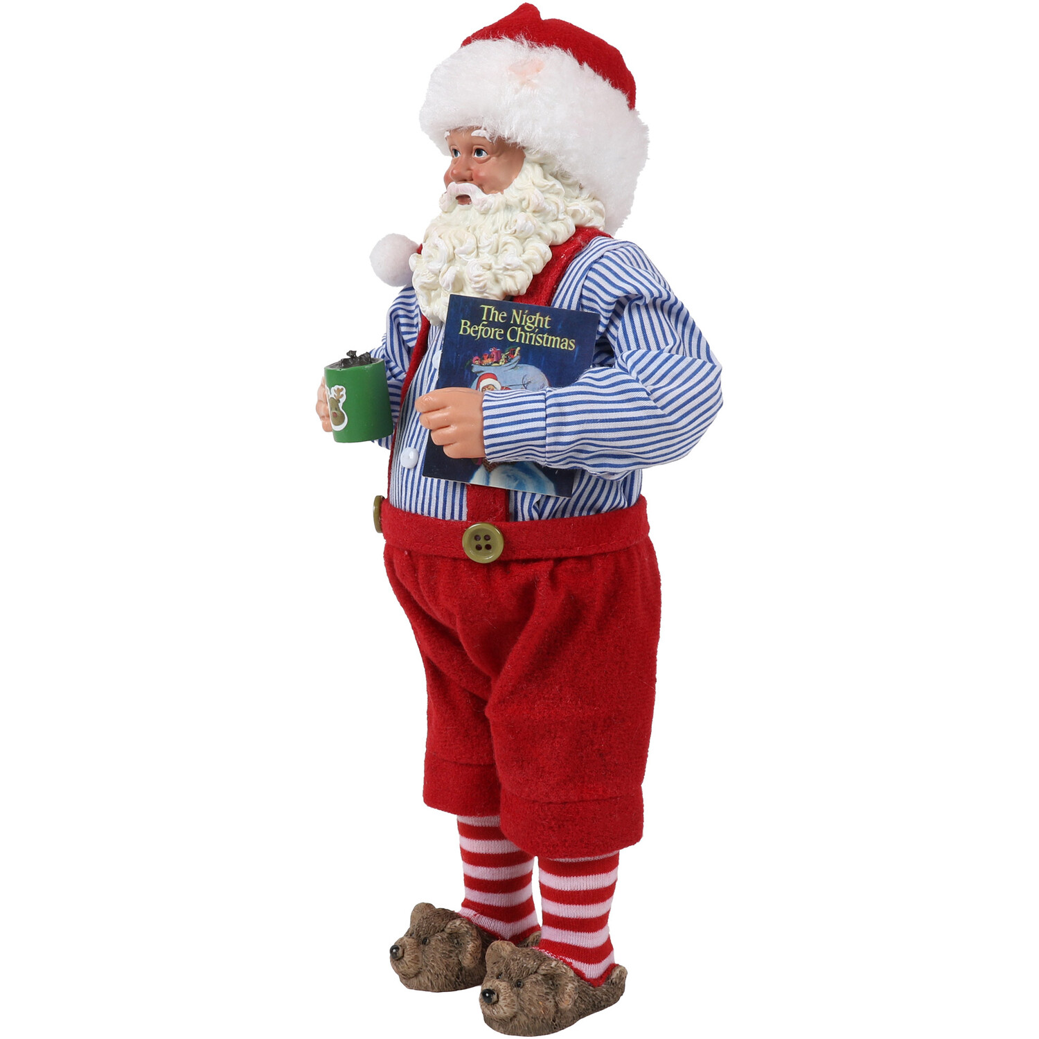 Festive Santa Standing Christmas Decoration - Red Image 4