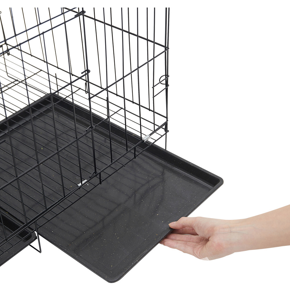H&O Direct 2 Door Wire Dog Crate with Tray 85 x 60cm Image 5