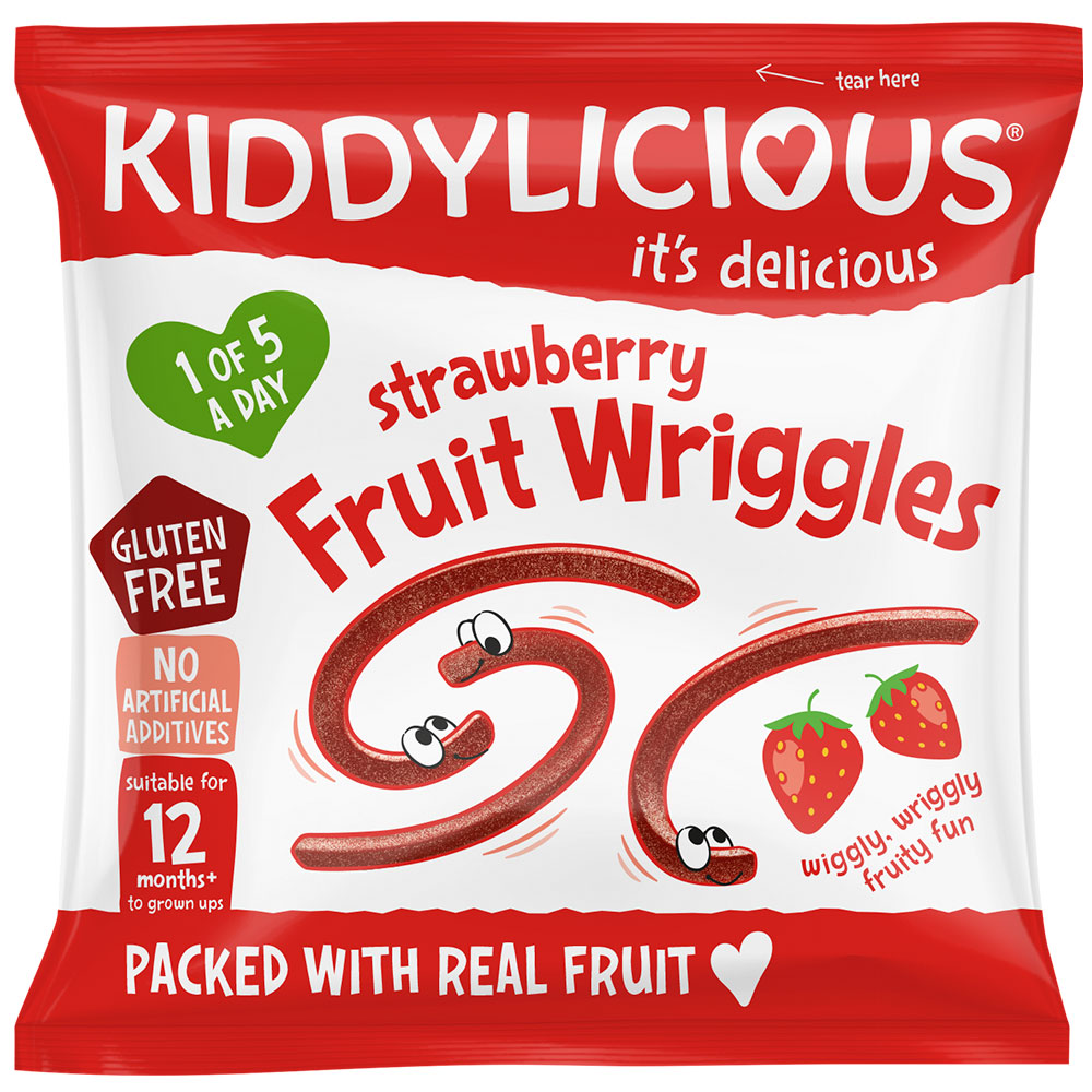 Kiddylicious Strawberry Fruit Wriggles 12g Image