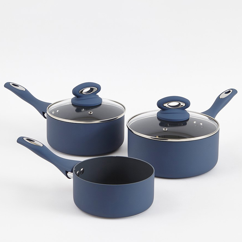 Cermalon Blue Non Stick Aluminium Cookware Set of 5 Image 2