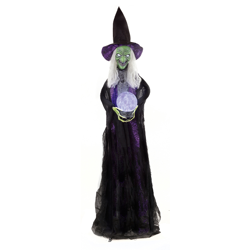 Premier Sound and Light Standing Witch with Magic Ball 1.8m Image 1