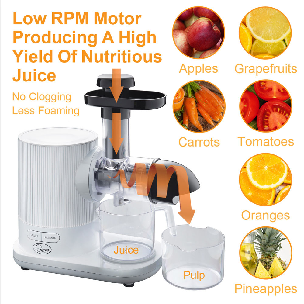Quest White Slow Masticating Juicer 150W Image 5