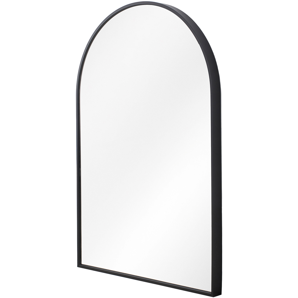 Living and Home Black Arched Aluminium Framed HD Float Glass Bathroom Mirror 40 x 60cm Image 3