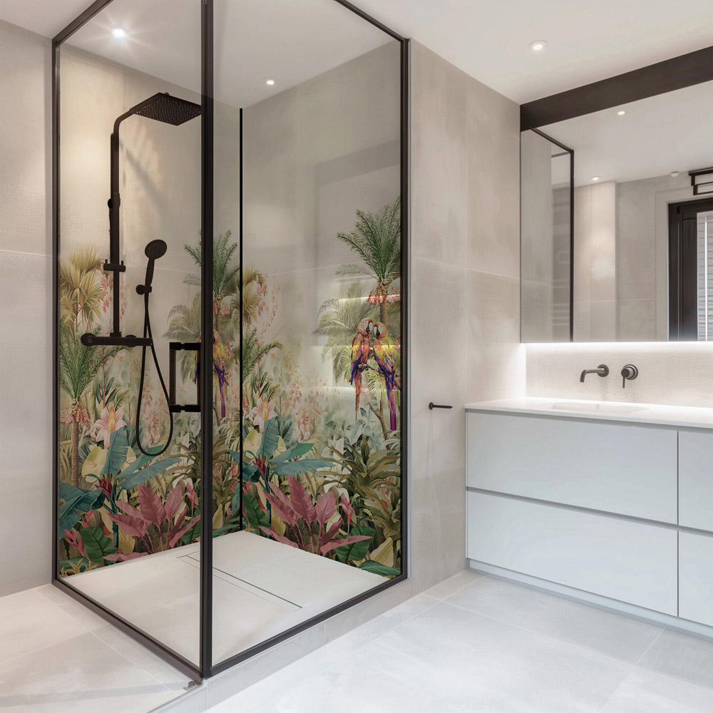 Splashbax Premium Artisan Tropical Oasis Di Bond Shower Panel 2400 x 1220mm Image 5