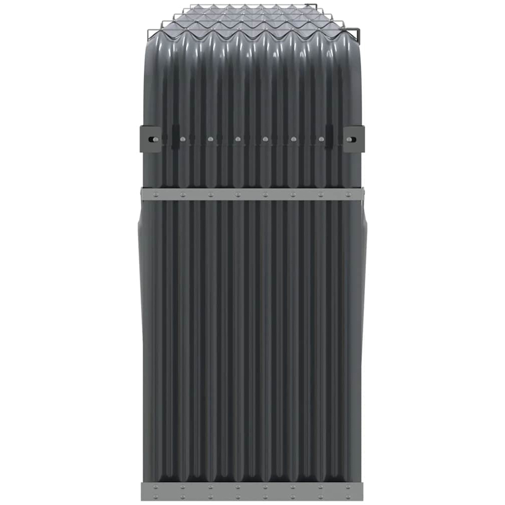 vidaXL Anthracite Galvanised Steel Firewood Log Holder 100 x 300 x 45cm Image 4