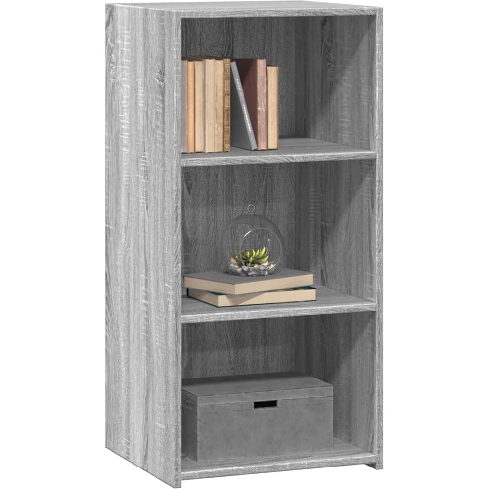 vidaXL 3 Shelf Grey Sonoma Wooden Sideboard Image 6