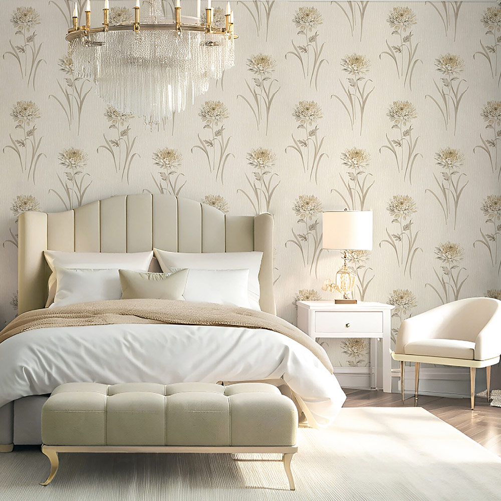 Belgravia Decor Tiffany Bella Champagne Wallpaper Image 2