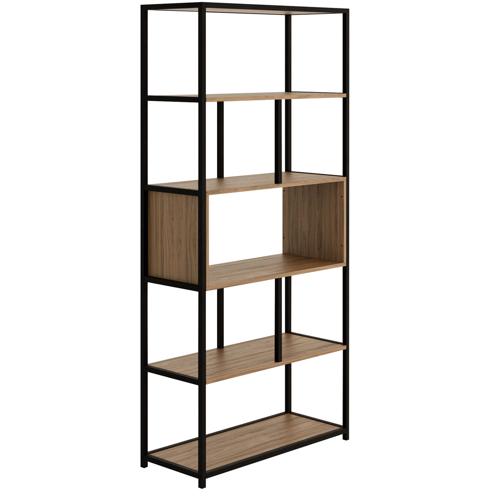 GFW Crue 5 Shelf Walnut Shelving Unit Image 4