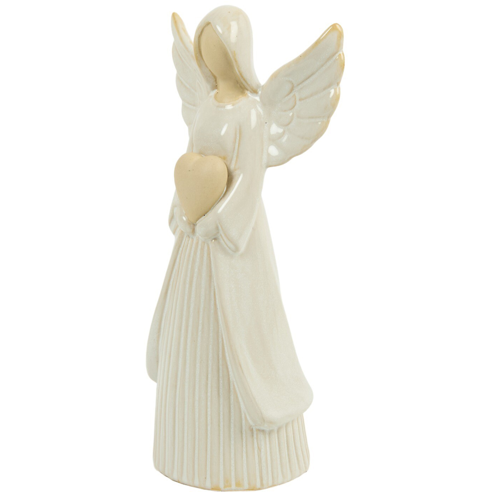 Angel Holding Heart Ornament White Image 4