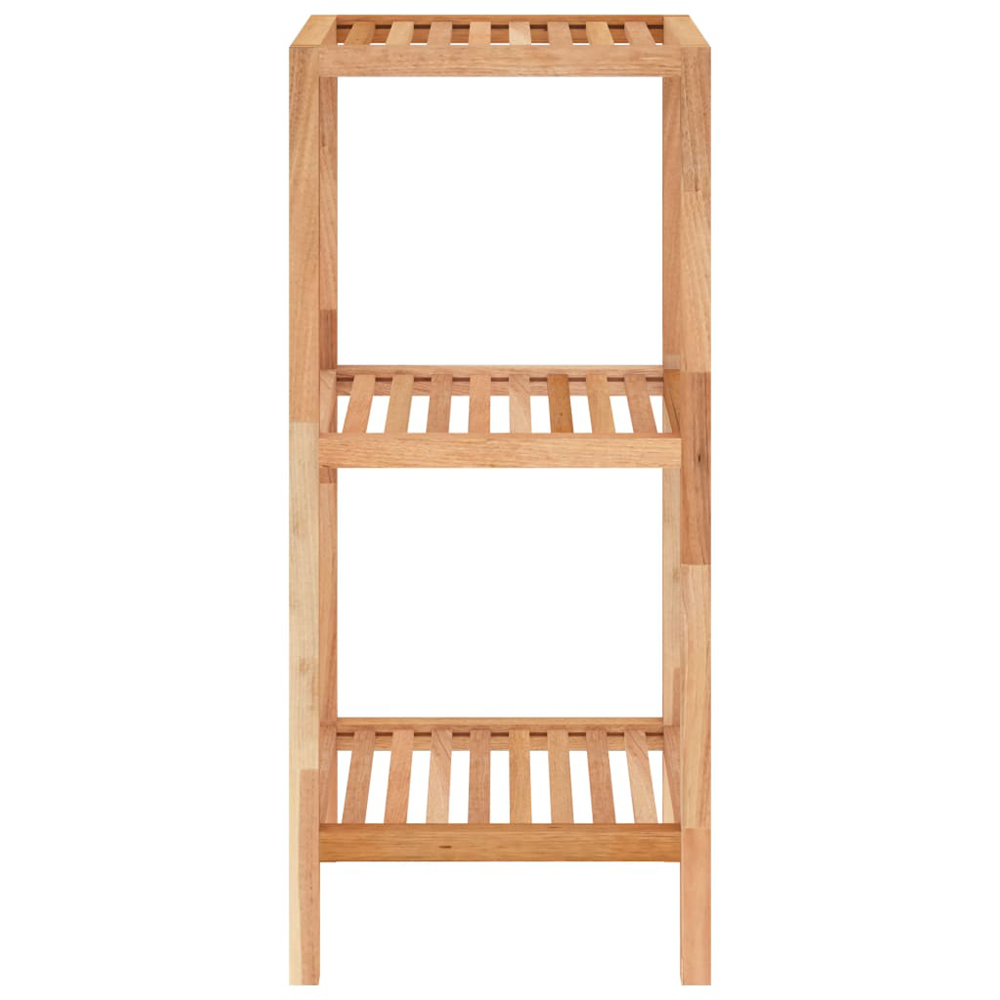 vidaXL 2 Shelf Brown Solid Wood Walnut Bathroom Shelf Image 2