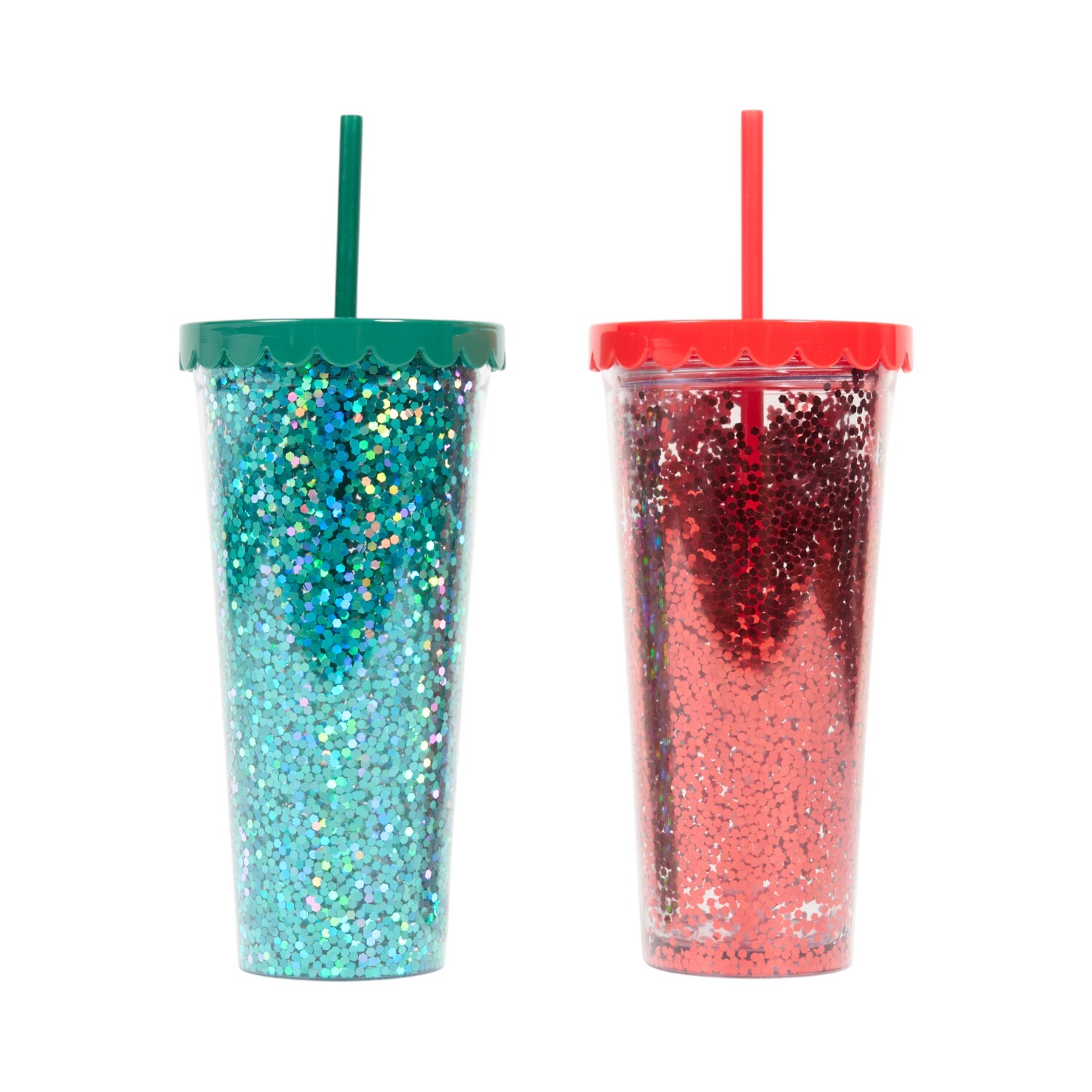 Glitter Tumbler with Straw Image 2