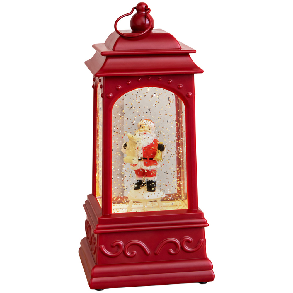 Samuel Alexander Warm White LED Red Santa Christmas Water Spinner 21cm Image 1