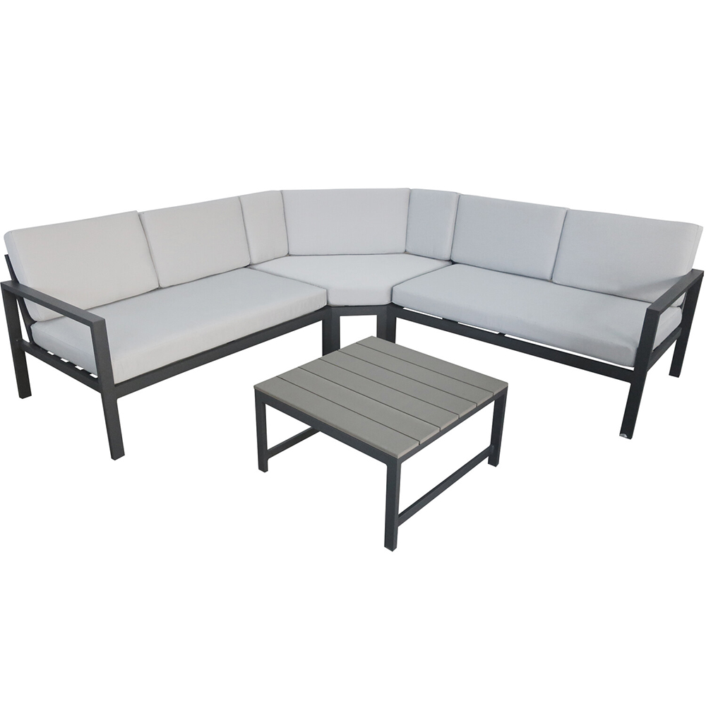 Outdoor Essentials Pascal 5 Seater Grey Corner Lounge Set Image 2