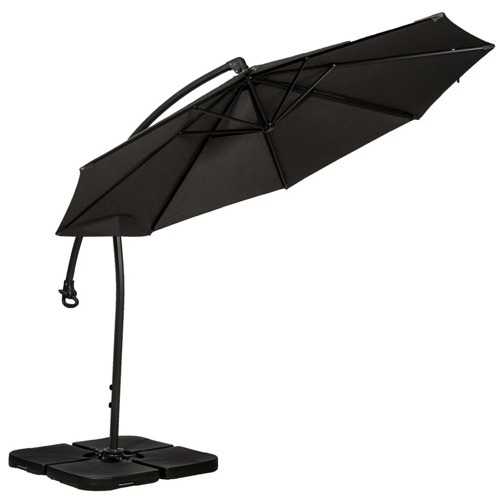 Royalcraft Grey Deluxe Pedal Rotating Cantilever Overhanging Parasol 3m Image 5