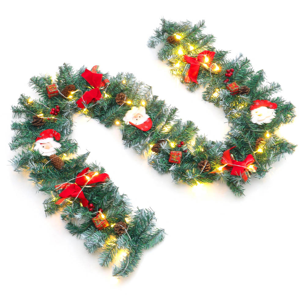 Living and Home LED Christmas Garland with Santa Claus 270cm Image 3