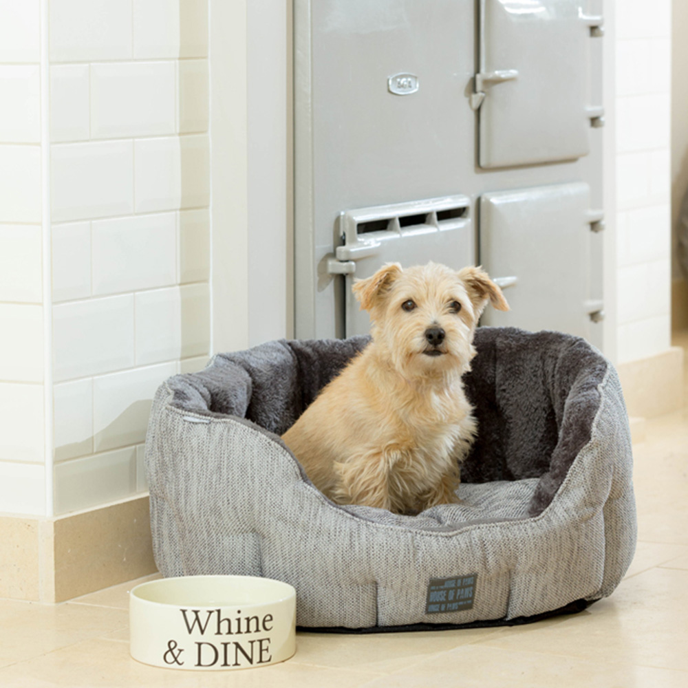 House Of Paws Large Grey Hessian Bed Wilko