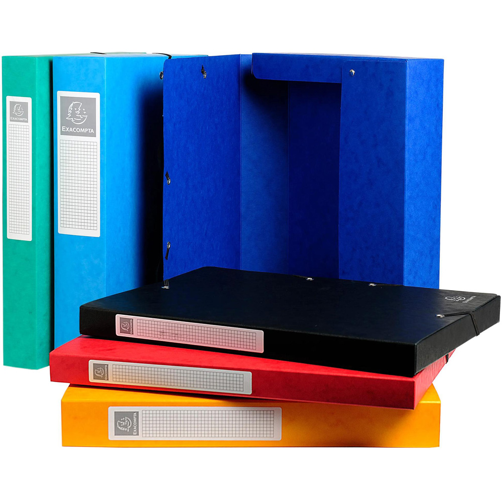 Exacopmta A4 Multicolour Pressboard Box File 25mm 8 Pack Image 5