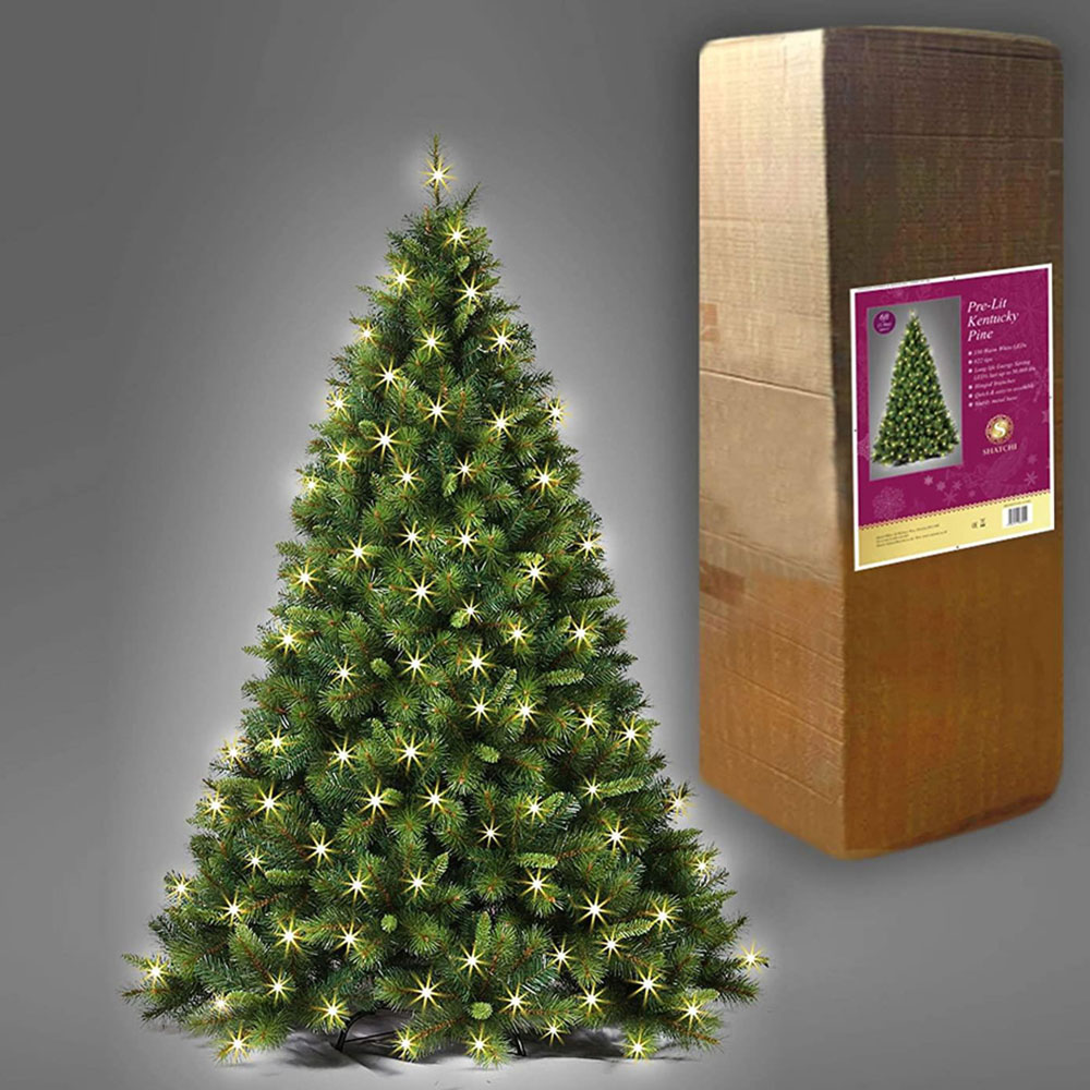 Shatchi Warm White LED Pre-Lit Kentucky Artificial Christmas Tree 5ft Image 5