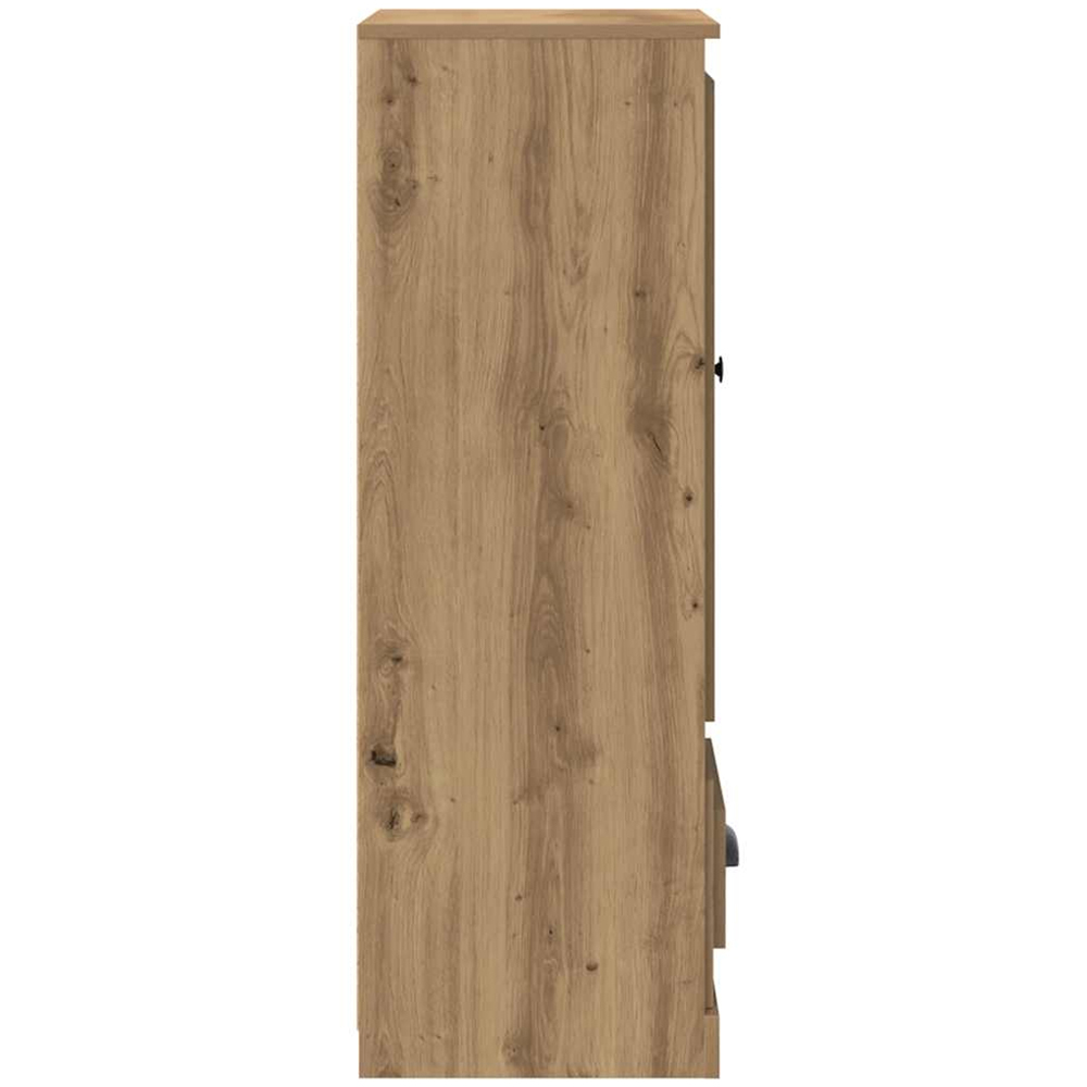 vidaXL Single Door Single Drawer Artisan Oak Highboard Image 6