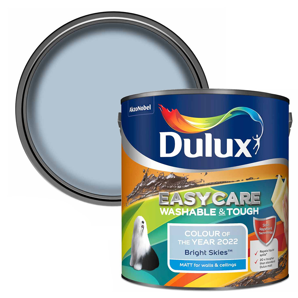Dulux Easycare Washable & Tough Bright Skies Paint Matt Emulsion Paint 2.5L Image 1