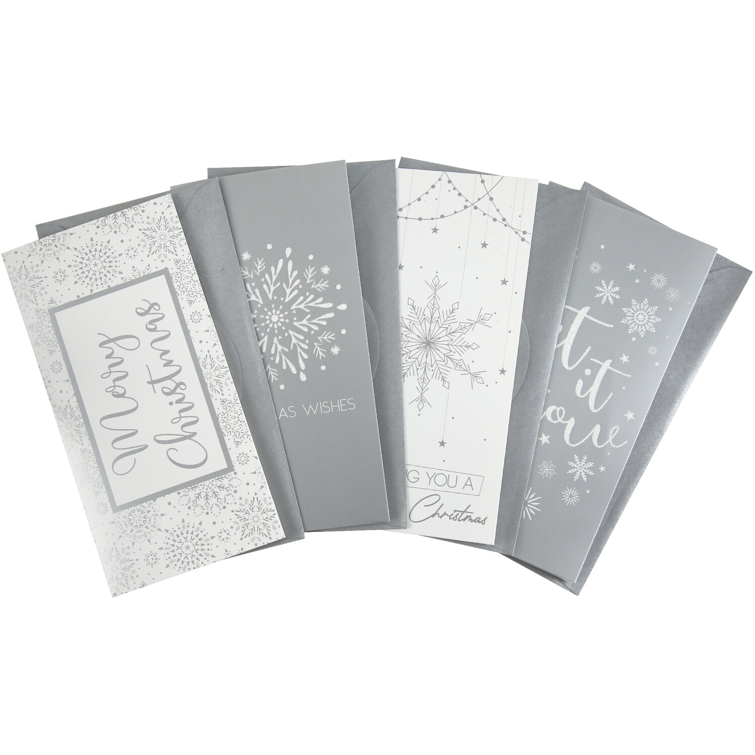 Pack of Four Snowflake Money Wallets Image 1