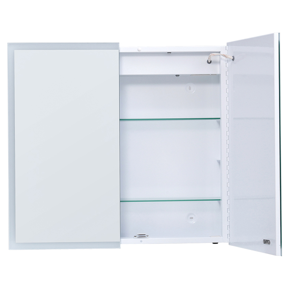 Living and Home 2 Door 4 LED Side Bar Mirror Bathroom Cabinet Image 3